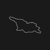 Karte von Georgien auf schwarzem Hintergrund vektor