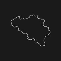 Karte von Belgien auf schwarzem Hintergrund vektor
