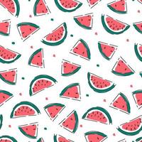 seamless mönster med vattenmelon skivor. vattenmelon abstrakt bakgrund. vektor. vektor