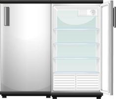 kylskåp med stängd och öppen dörr vektor
