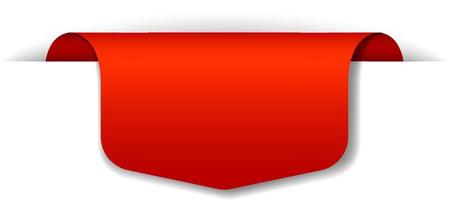 röd banner design på vit bakgrund vektor