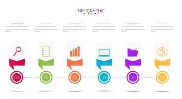 modern Infographics tidslinjevektor vektor