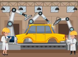 Automatisierungskonzept für die Automobilherstellung vektor