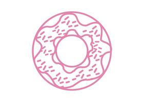Rosa Donut-Symbol vektor