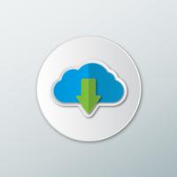 Icon-Download aus der Cloud vektor