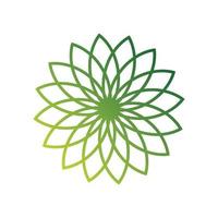 Blumenornament-Logo-Design-Vektor vektor