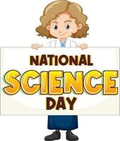 National Science Day affischdesign vektor