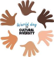 affischdesign för världsdagens kulturella mångfald vektor