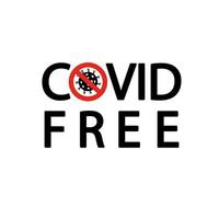corona virus lås symbol. covid gratis koncept för virusutbrott corona virus, logo design vektor. vektor