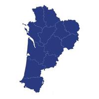 Hochwertige Karte Region Frankreich vektor