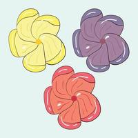 vektor mall uppsättning av växter och blommor. en samling färgglada blommor. tre alternativ. lager illustration.