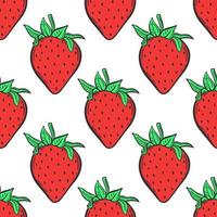 Erdbeere nahtlose Muster-Vektor-illustration