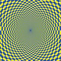 psykedelisk optisk spiral med radiella strålar, vektor
