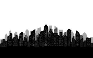 Silhouette des Hintergrunds der Skyline-Ansicht der Stadt vektor