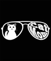 Katzenmama-Vektor-T-Shirt-Design für Katzenliebhaber vektor