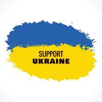 unterstützung ukraine text flag theme mit splash hintergrund vektor