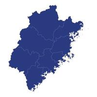 högkvalitativ karta är provinsen Kina vektor