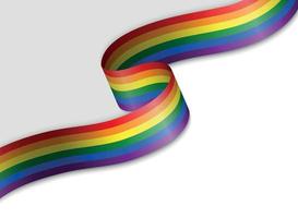 schwenkendes band oder banner mit flagge des lgbt-stolzes vektor