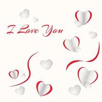 Liebesbotschaft Valentinskarte. Ich liebe dich. vektor