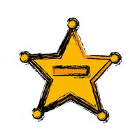 Sheriff-Stern-Symbol vektor