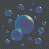 realistische Seifenblasen vektor