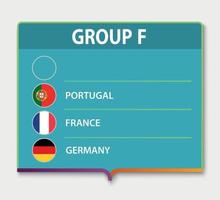 europäische fußballturniergruppe. vektor