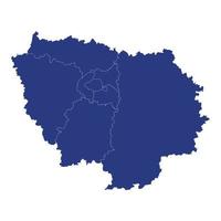 Hochwertige Karte Region Frankreich vektor
