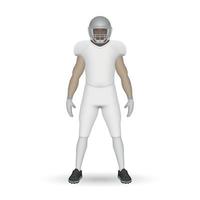 3D-realistischer American-Football-Spieler