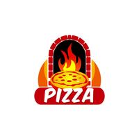 pizza het logotyp vektor