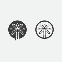 Palme Sommer Logo Set Icon Design und Vorlage vektor