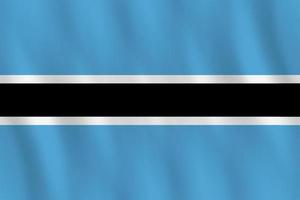 Botswana-Flagge mit Weheffekt, offizielle Proportionen. vektor