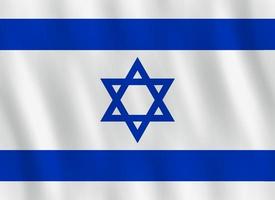Israel-Flagge mit Weheffekt, offizielle Proportion. vektor