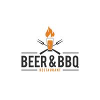 Barbecue und Bier Logo vektor