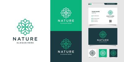naturlig logotyp och visitkort design inspiration. energi, abstrakt, kort, ikon, hälsa, ekologi premium vektor