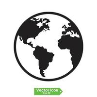 planet karta världen ikoner. vektor jorden symboler, världen globus piktogram, resenär bred geografi symbol eller eco space explore icon set