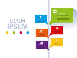 Isolierte Workflow und Infografik Design vektor