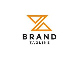 abstrakt initial bokstav z logotyp. orange geometrisk stil isolerad på vit bakgrund. användbar för företags- och varumärkeslogotyper. platt vektor logotyp designmall element