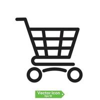 Einkaufswagen flaches Vektorsymbol, Symbol des Kaufs. Vektor-Illustration. vektor