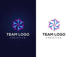 Team-Business-Logo-Design-Vorlage vektor