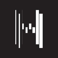 h abstraktes Logo mit Slice-Effekt-Designillustration vektor