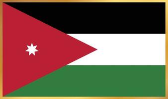 jordanien-flagge, vektorillustration vektor