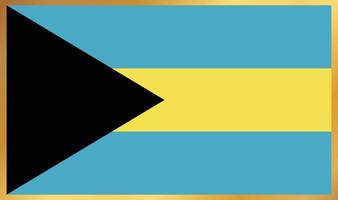 Bahamas flagga, vektorillustration vektor