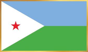 djiboutis flagga, vektorillustration vektor