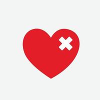 hjärta ikon vektor. perfekt kärlekssymbol. alla hjärtans dag tecken, emblem isolerad på vit bakgrund, platt stil för grafisk och webbdesign, vektor