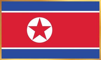 norden, korea-flagge, vektorillustration vektor