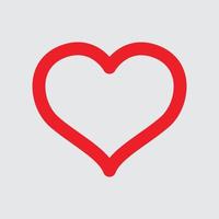 Herz-Icon-Vektor. perfektes Liebessymbol. Valentinstag-Zeichen, Emblem isoliert auf weißem Hintergrund, flacher Stil für Grafik- und Webdesign, vektor