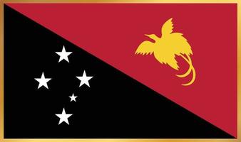 Papua Nya Guinea flagga, vektorillustration vektor