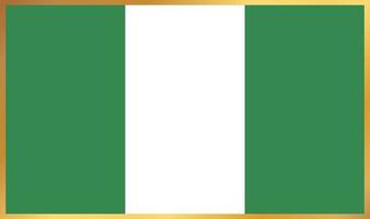 nigerias flagga, vektorillustration vektor