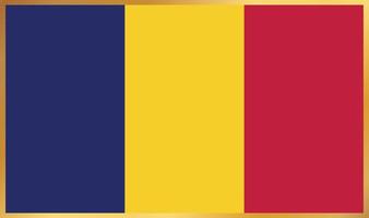 Tschad-Flagge, Vektorillustration vektor