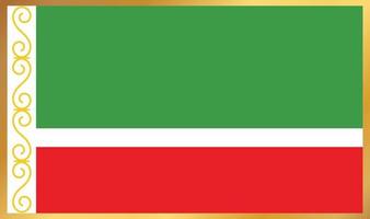 tjetjenska republikens flagga, vektorillustration vektor